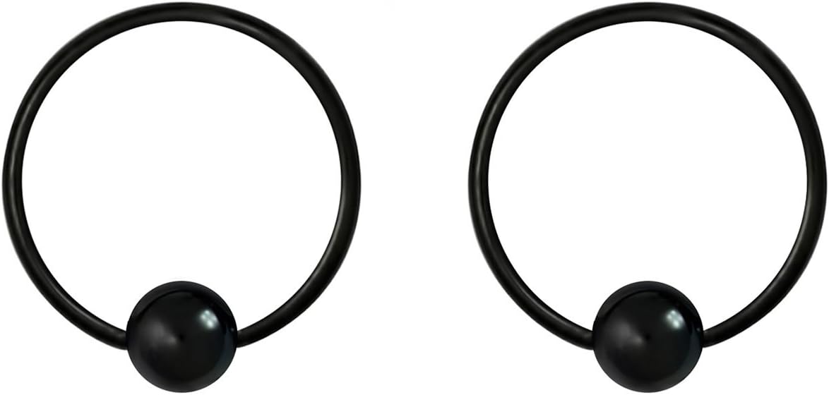 316L Surgical Steel Captive Bead Piercing Hoop (Pair) - WISHINGTHING