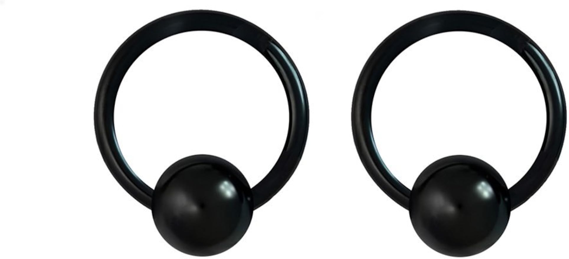 316L Surgical Steel Captive Bead Piercing Hoop (Pair) - WISHINGTHING