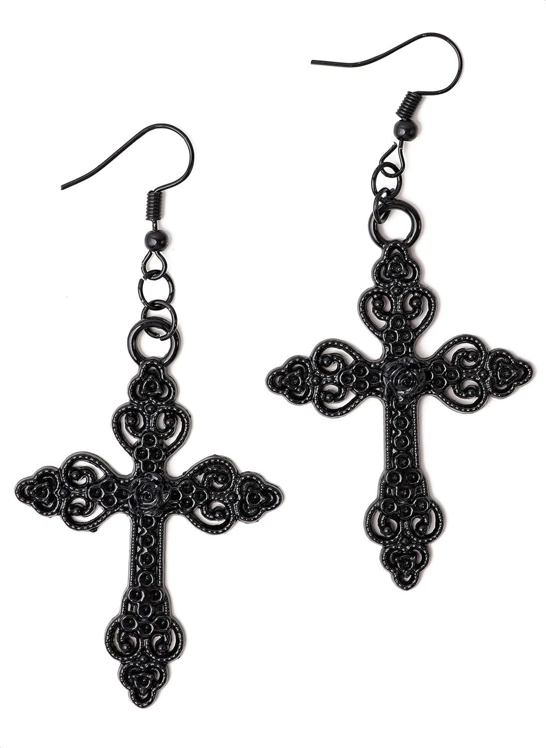 High Quality Zinc Gothic Cross Earrings - WISHINGTHING