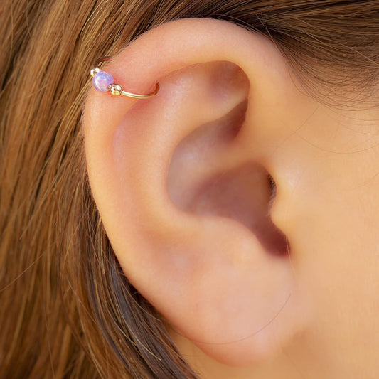 14K Gold Cartilage Helix Earring - WISHINGTHING