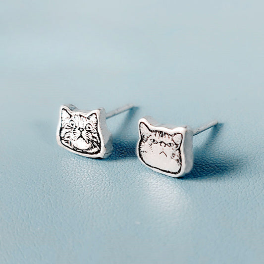 Personalized Pet and Family Portrait Earing in Pure Silver - WISHINGTHING